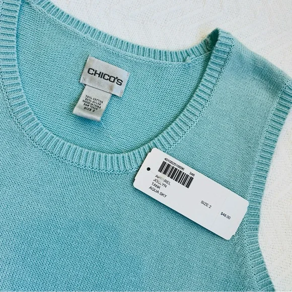 Chico’s Aqua Sky Sweater Set – Large (Chico’s size 2) - Picture 7 of 7